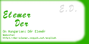 elemer der business card
